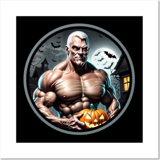 Bodybuilder Dad on Halloween Posters and Art